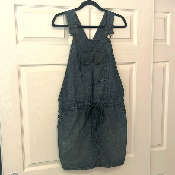 GAP Dresses & Skirts - Vintage Y2K Gap Lightweight Denim Drawstring Waist Overall Mini Dress (S)